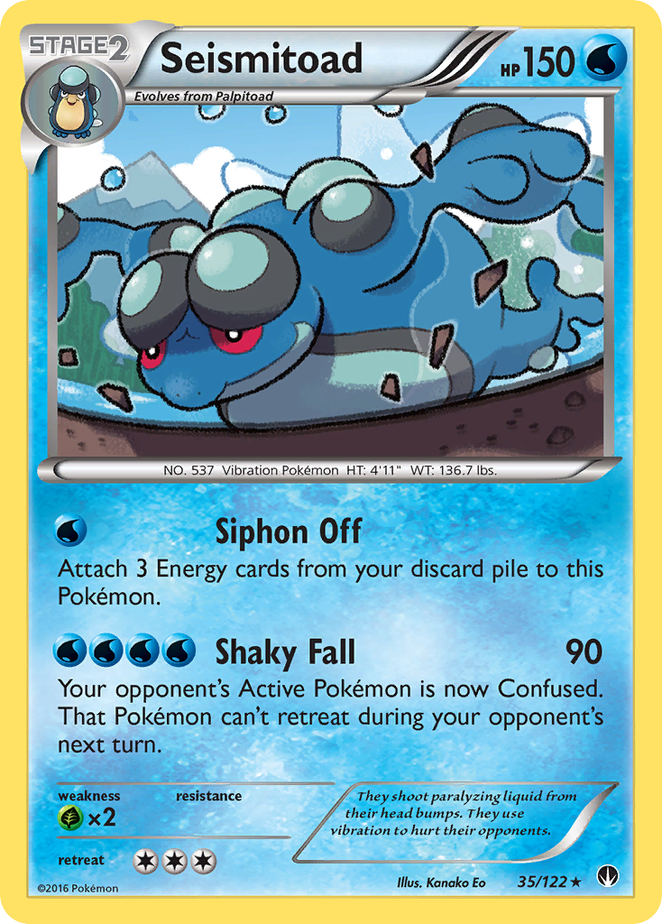 Seismitoad (35/122) [XY: BREAKpoint] | The Gaming-Verse