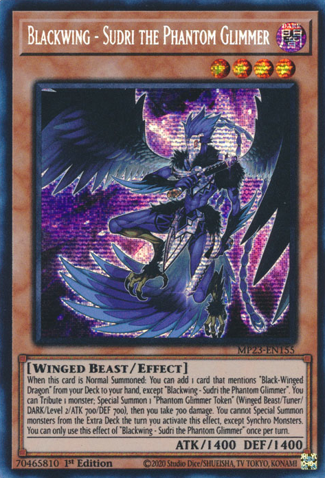 Blackwing - Sudri the Phantom Glimmer [MP23-EN155] Prismatic Secret Rare | The Gaming-Verse