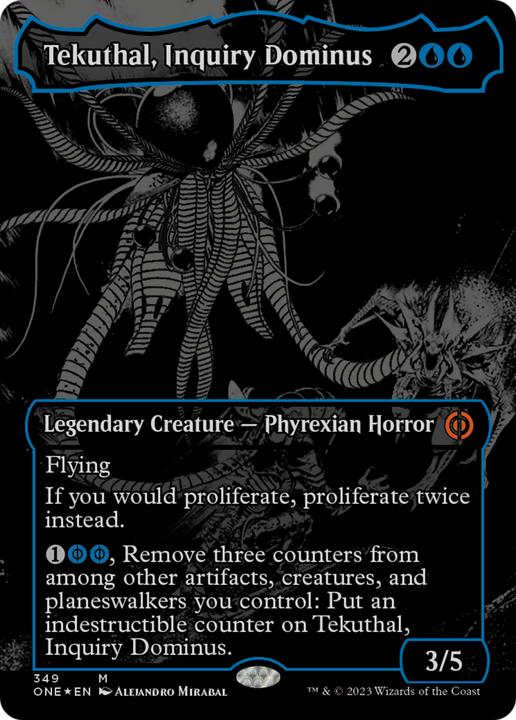 Tekuthal, Inquiry Dominus (Oil Slick Raised Foil) [Phyrexia: All Will Be One] | The Gaming-Verse