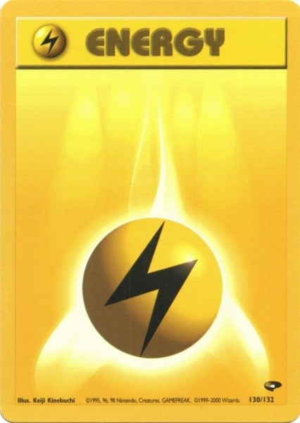 Lightning Energy (130/132) [Gym Challenge Unlimited] | The Gaming-Verse