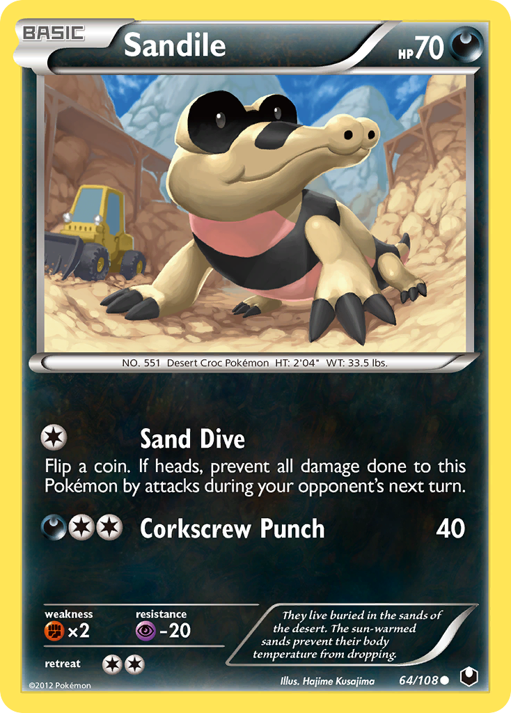 Sandile (64/108) [Black & White: Dark Explorers] | The Gaming-Verse