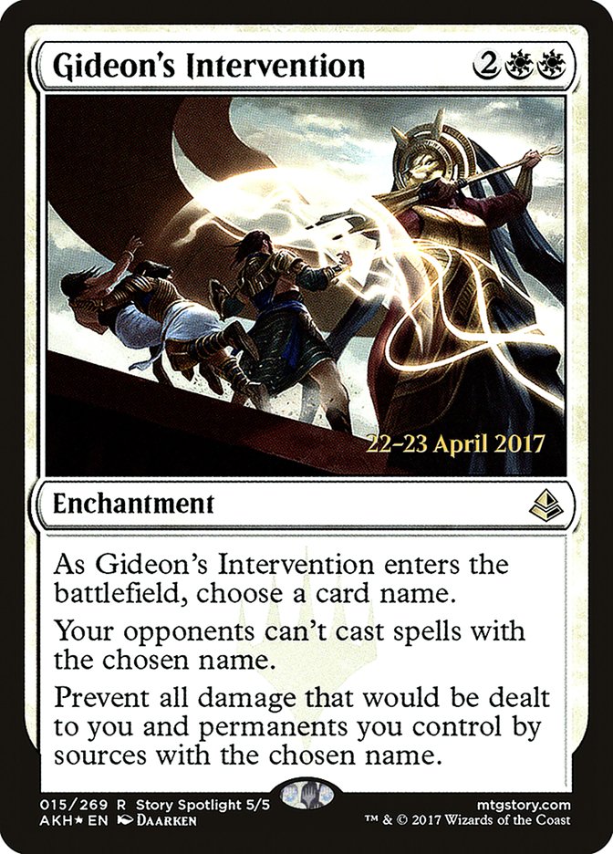 Gideon's Intervention  (Prerelease) [Amonkhet Prerelease Promos] | The Gaming-Verse