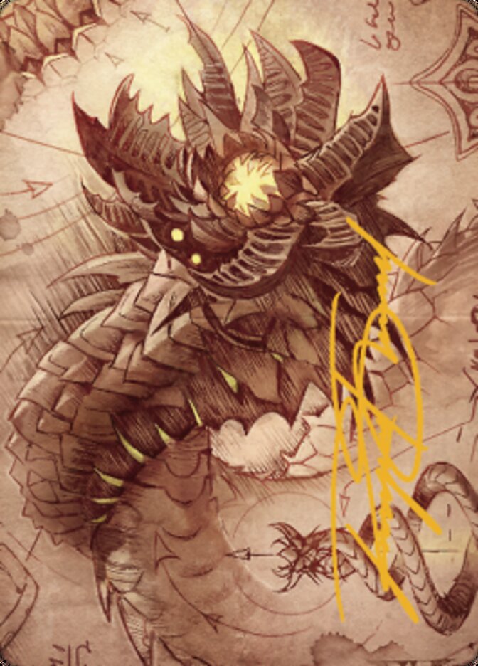 Wurmcoil Engine Art Card (Gold-Stamped Signature) [The Brothers' War Art Series] | The Gaming-Verse