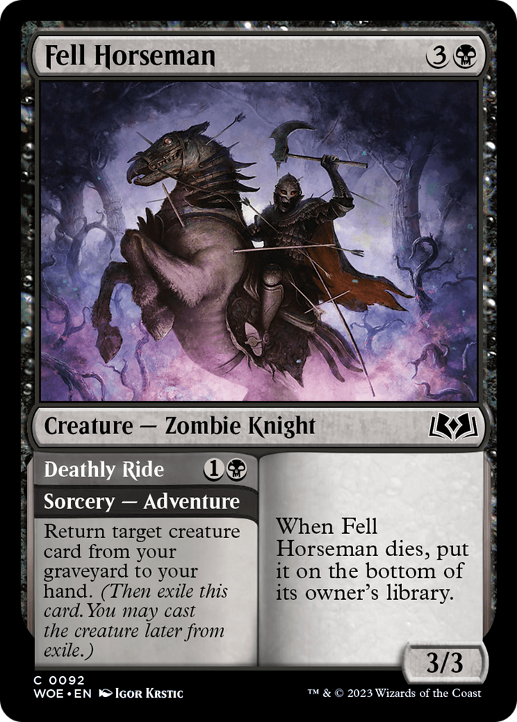 Fell Horseman // Deathly Ride [Wilds of Eldraine] | The Gaming-Verse