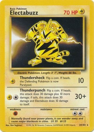 Electabuzz (20/102) [Base Set Unlimited] | The Gaming-Verse