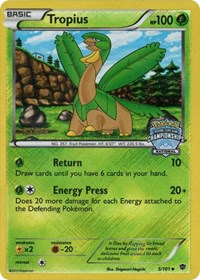 Tropius (5/101) (National Championship Staff Promo) [Black & White: Plasma Blast] | The Gaming-Verse