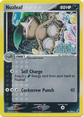 Nuzleaf (39/100) (Stamped) [EX: Crystal Guardians] | The Gaming-Verse