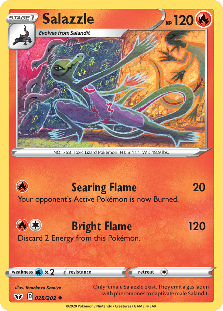 Salazzle (028/202) [Sword & Shield: Base Set] | The Gaming-Verse