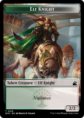 Elf Knight // Bird Illusion Double-Sided Token [Ravnica Remastered Tokens] | The Gaming-Verse