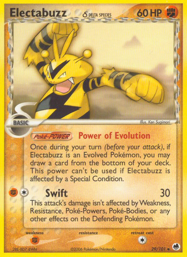 Electabuzz (29/101) (Delta Species) [EX: Dragon Frontiers] | The Gaming-Verse