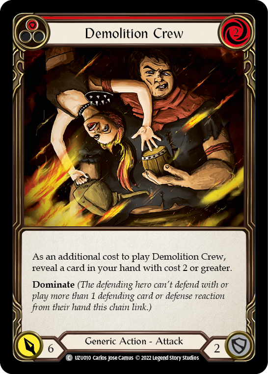 Demolition Crew (Red) [UZU010] (Outsiders Uzuri Blitz Deck) | The Gaming-Verse