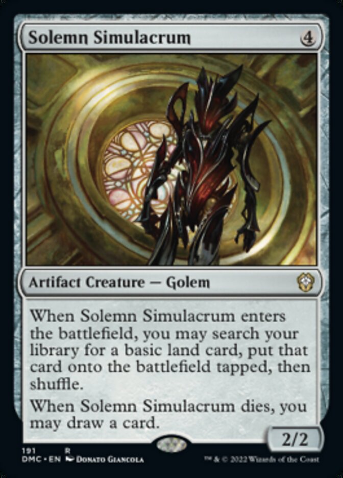 Solemn Simulacrum [Dominaria United Commander] | The Gaming-Verse