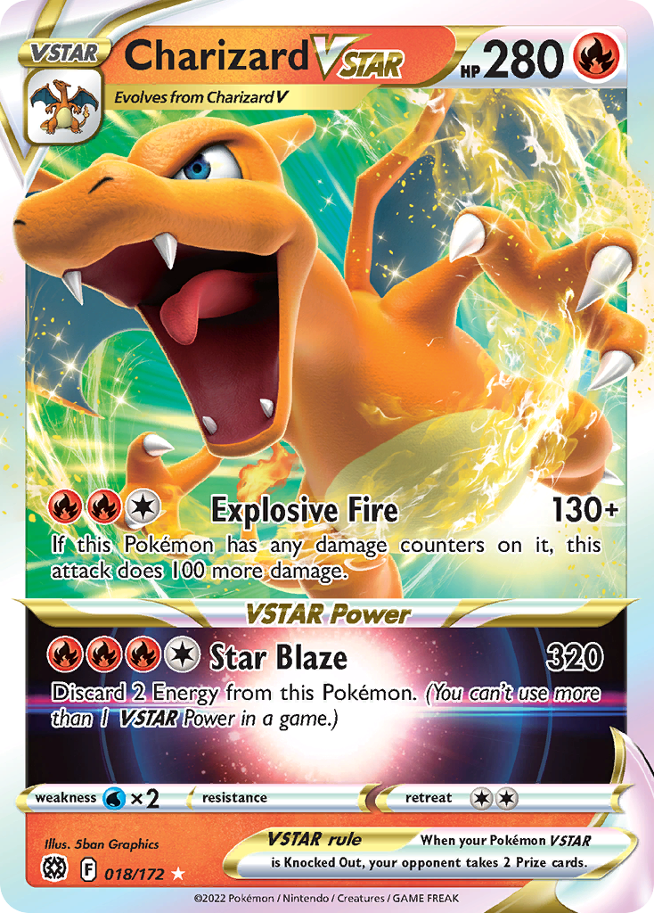 Charizard VSTAR (018/172) (Jumbo Card) [Sword & Shield: Brilliant Stars] | The Gaming-Verse