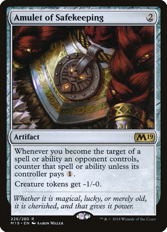 Amulet of Safekeeping [Core Set 2019] | The Gaming-Verse