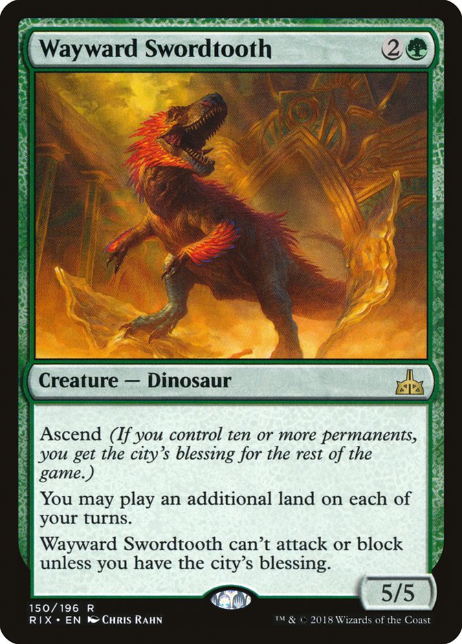 Wayward Swordtooth [Rivals of Ixalan] | The Gaming-Verse