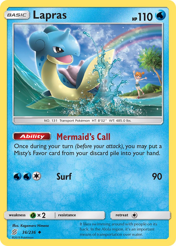 Lapras (36/236) [Sun & Moon: Unified Minds] | The Gaming-Verse