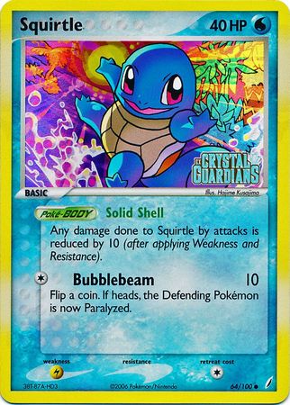 Squirtle (64/100) (Stamped) [EX: Crystal Guardians] | The Gaming-Verse