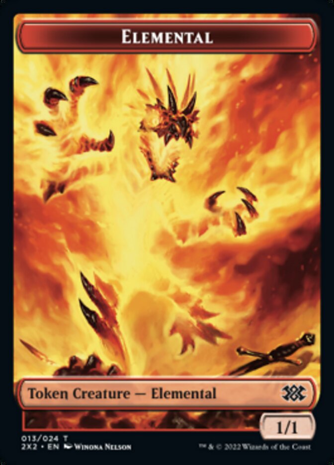 Elemental // Angel Double-sided Token [Double Masters 2022 Tokens] | The Gaming-Verse