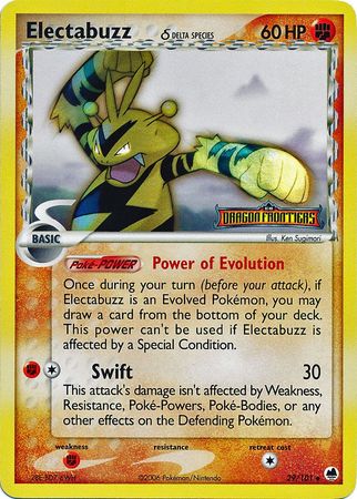 Electabuzz (29/101) (Delta Species) (Stamped) [EX: Dragon Frontiers] | The Gaming-Verse