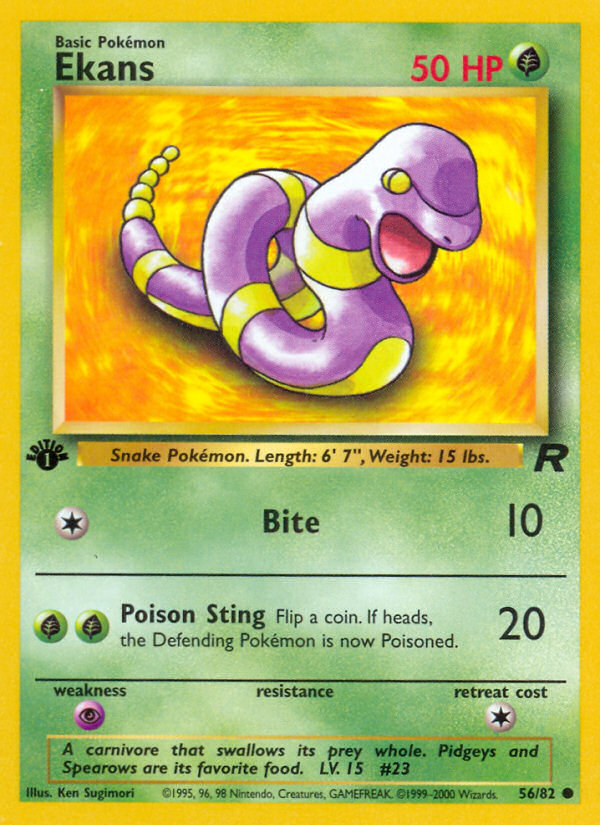 Ekans (56/82) [Team Rocket 1st Edition] | The Gaming-Verse