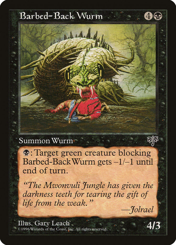 Barbed-Back Wurm [Mirage] | The Gaming-Verse