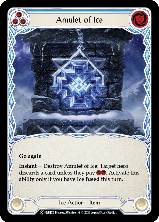 Amulet of Ice [U-ELE172] Unlimited Rainbow Foil | The Gaming-Verse