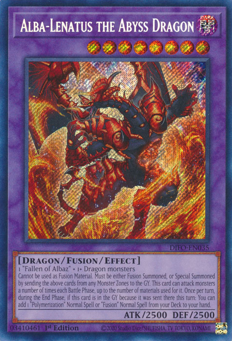 Alba-Lenatus the Abyss Dragon [DIFO-EN035] Secret Rare | The Gaming-Verse