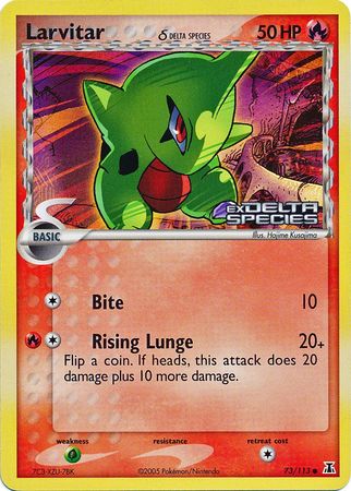 Larvitar (73/113) (Delta Species) (Stamped) [EX: Delta Species] | The Gaming-Verse