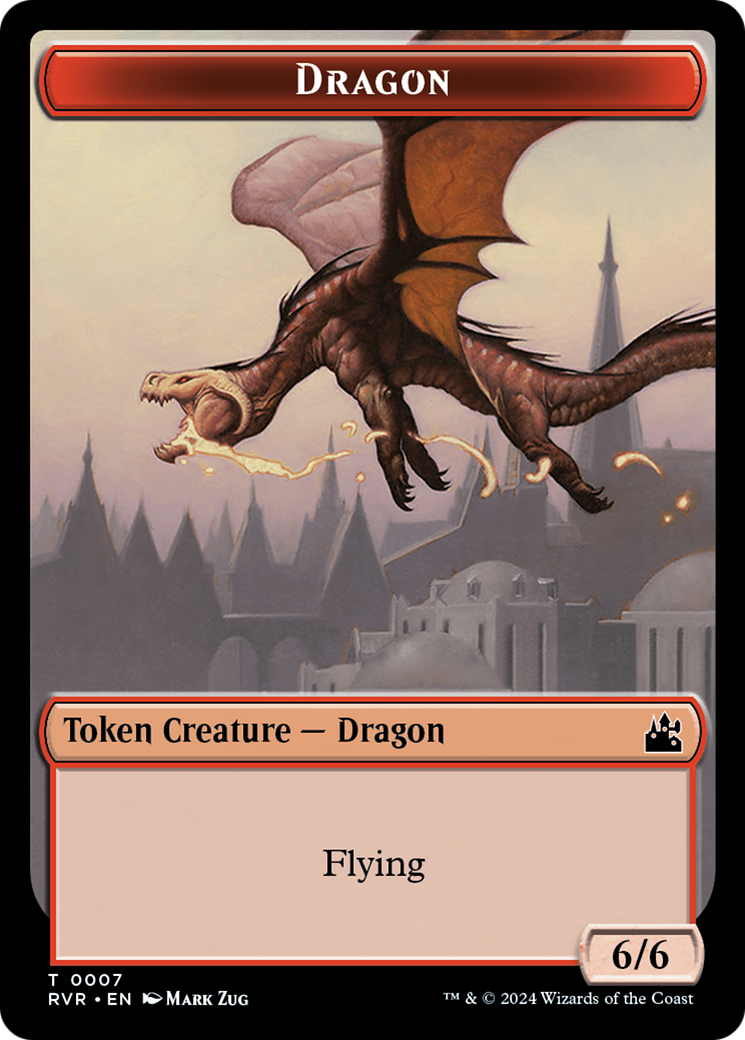 Dragon Token [Ravnica Remastered Tokens] | The Gaming-Verse