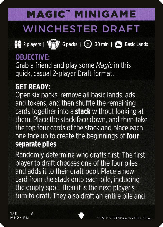 Winchester Draft (Magic Minigame) [Modern Horizons 2 Minigame] | The Gaming-Verse