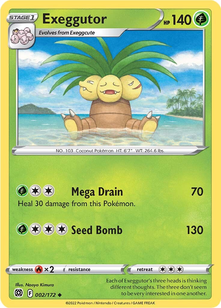 Exeggutor (002/172) [Sword & Shield: Brilliant Stars] | The Gaming-Verse