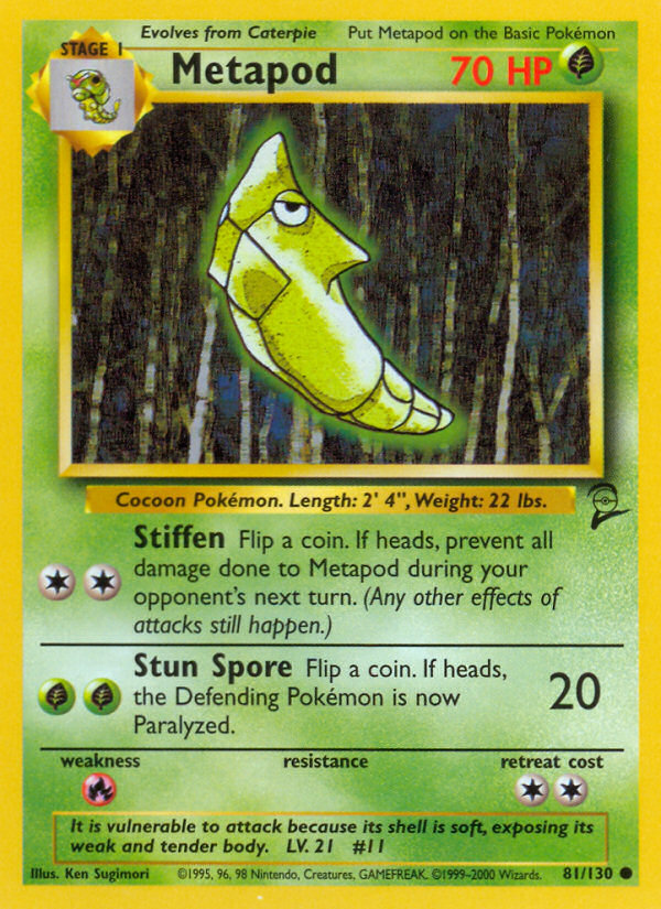 Metapod (81/130) [Base Set 2] | The Gaming-Verse