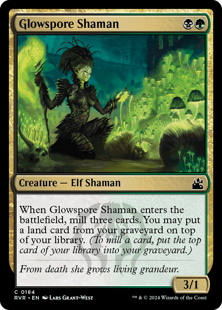 Glowspore Shaman [Ravnica Remastered] | The Gaming-Verse