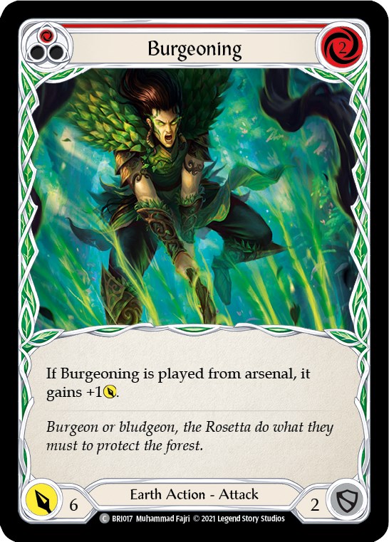 Burgeoning (Red) [BRI017] (Tales of Aria Briar Blitz Deck)  1st Edition Normal | The Gaming-Verse