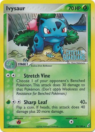 Ivysaur (35/100) (Stamped) [EX: Crystal Guardians] | The Gaming-Verse