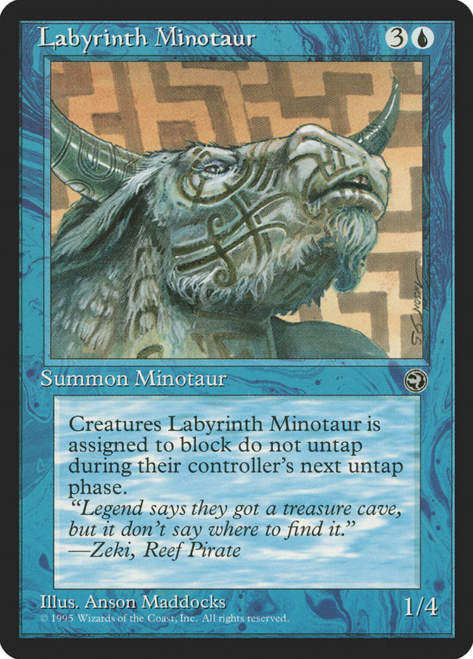 Labyrinth Minotaur (Zeki Flavor Text) [Homelands] | The Gaming-Verse