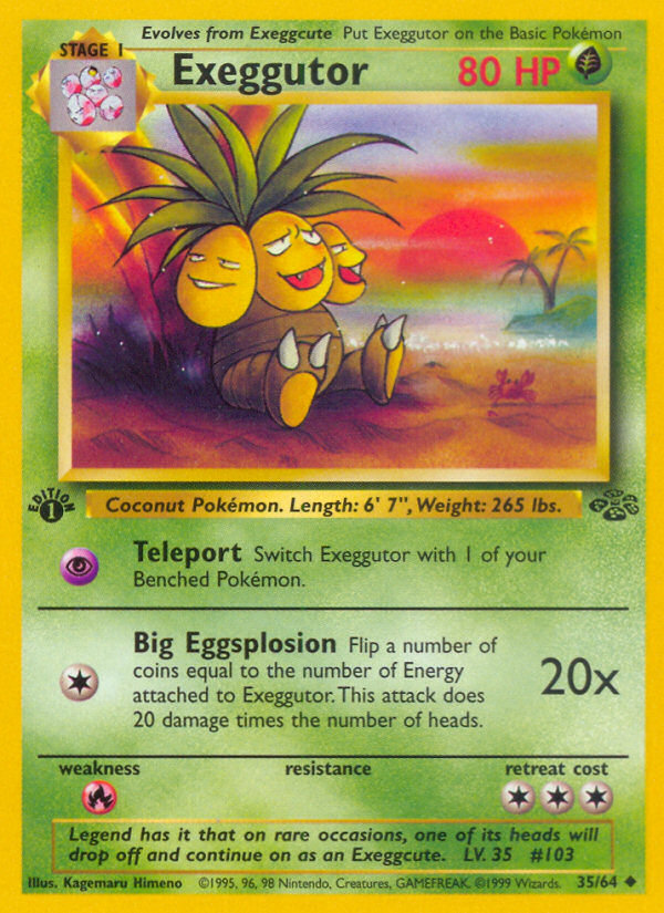 Exeggutor (35/64) [Jungle 1st Edition] | The Gaming-Verse