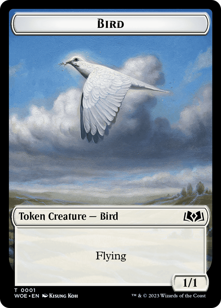 Bird // Food (0013) Double-Sided Token [Wilds of Eldraine Tokens] | The Gaming-Verse