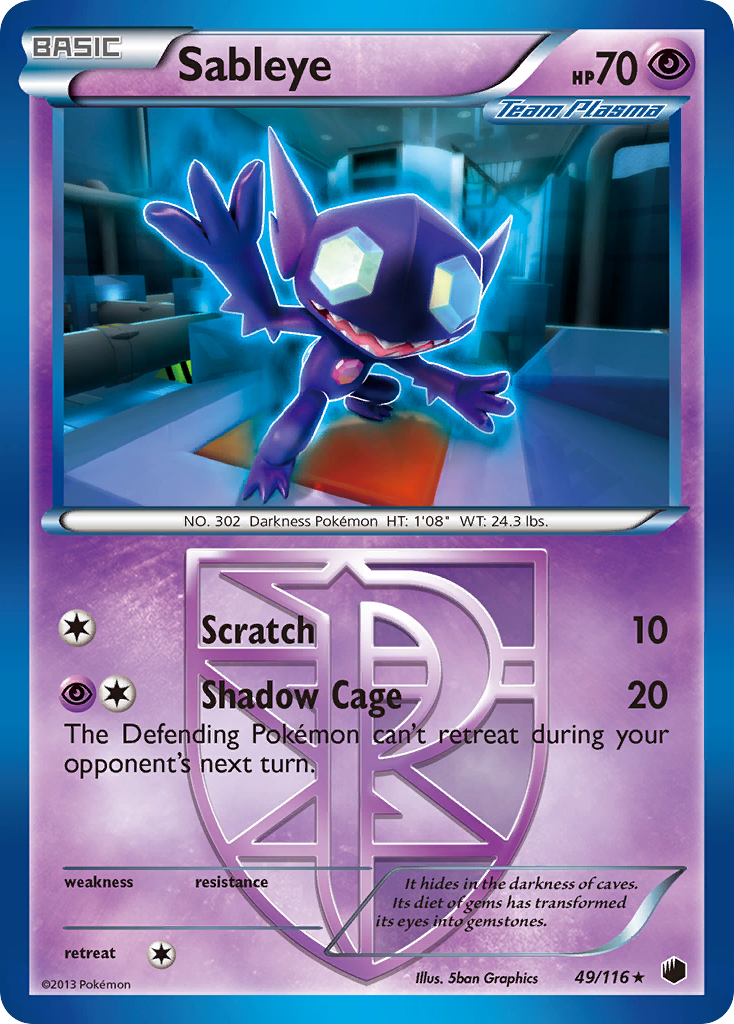 Sableye (49/116) [Black & White: Plasma Freeze] | The Gaming-Verse