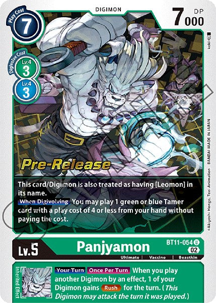 Panjyamon [BT11-054] [Dimensional Phase Pre-Release Promos] | The Gaming-Verse