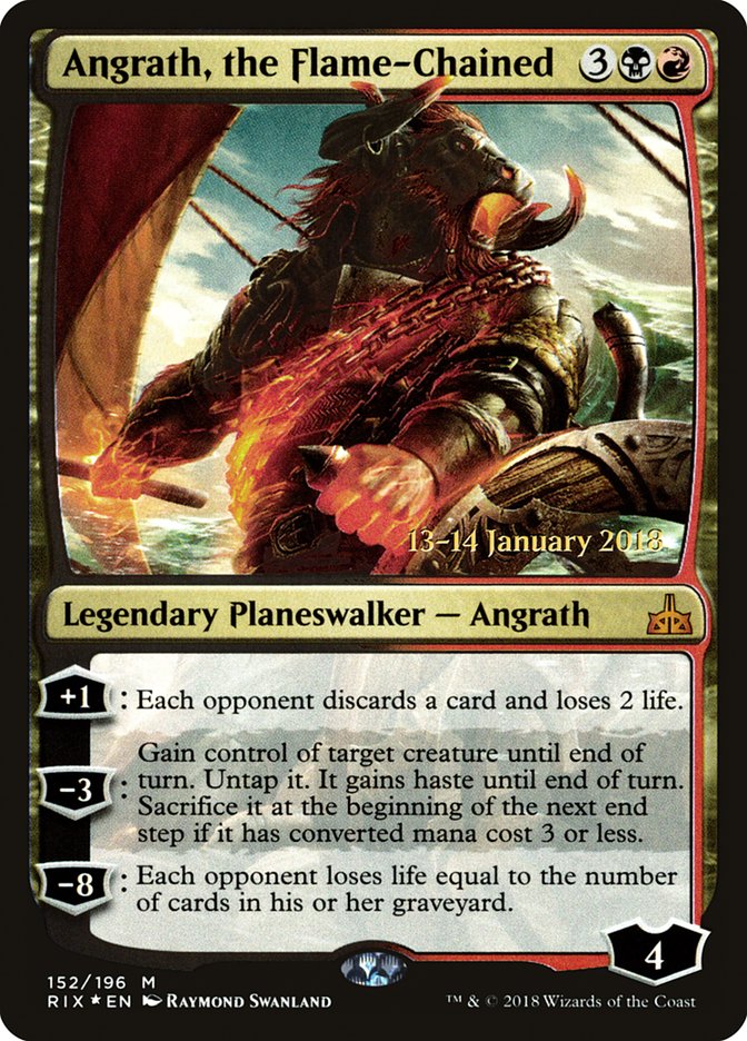 Angrath, the Flame-Chained (Prerelease) [Rivals of Ixalan Prerelease Promos] | The Gaming-Verse