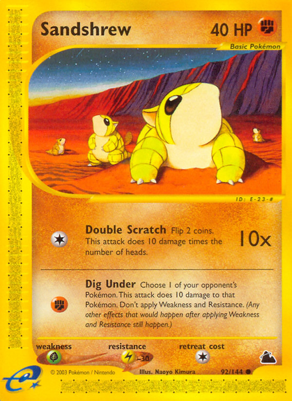 Sandshrew (92/144) [Skyridge] | The Gaming-Verse