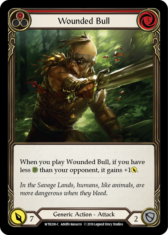 Wounded Bull (Red) [WTR200-C] Alpha Print Rainbow Foil | The Gaming-Verse