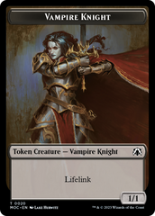 Vampire Knight // Soldier Double-Sided Token [March of the Machine Commander Tokens] | The Gaming-Verse