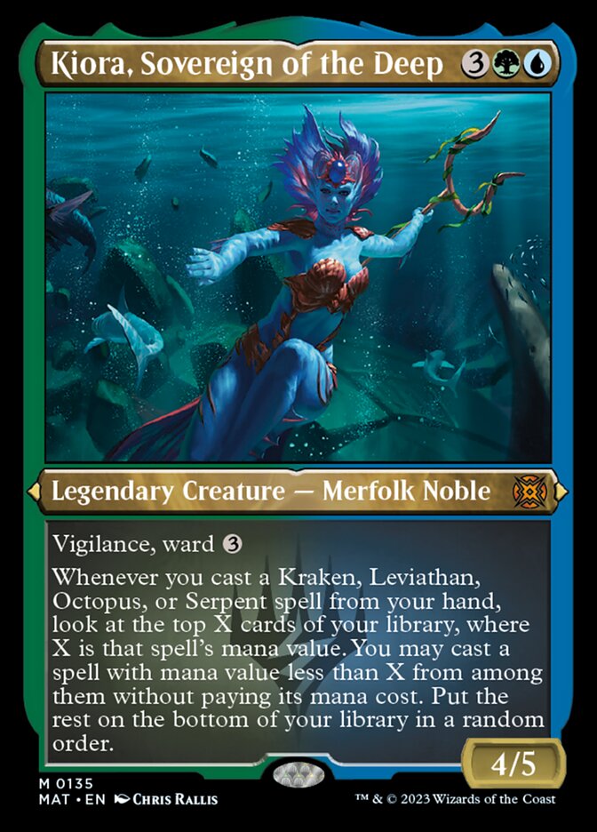 Kiora, Sovereign of the Deep (Foil Etched) [March of the Machine: The Aftermath] | The Gaming-Verse