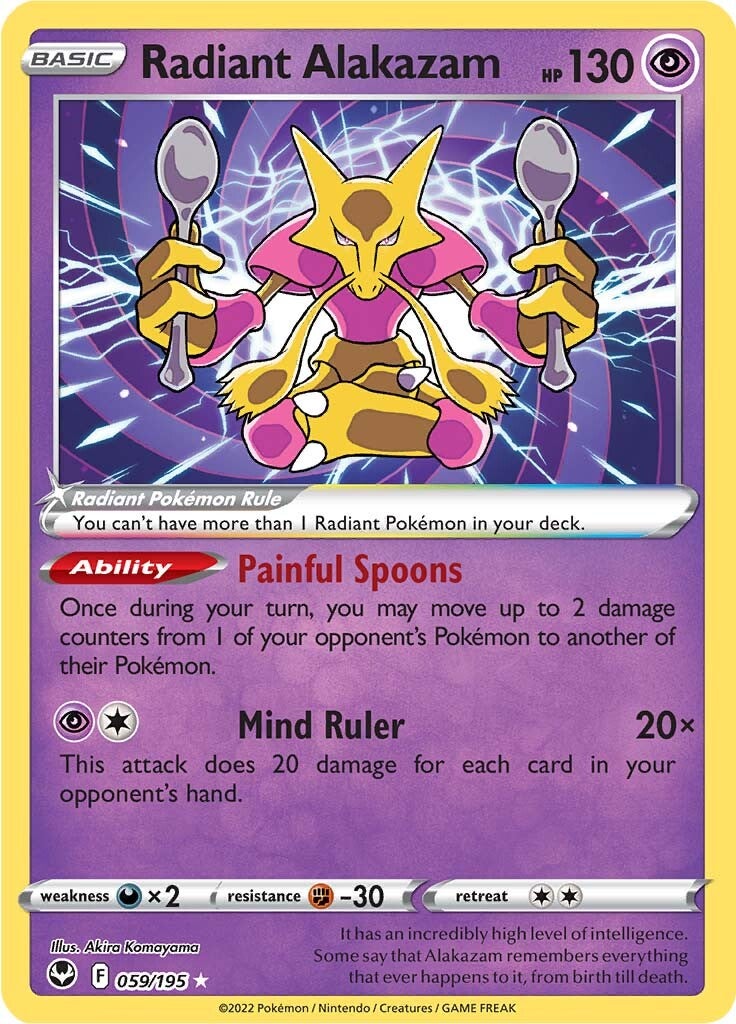 Radiant Alakazam (059/195) [Sword & Shield: Silver Tempest] | The Gaming-Verse