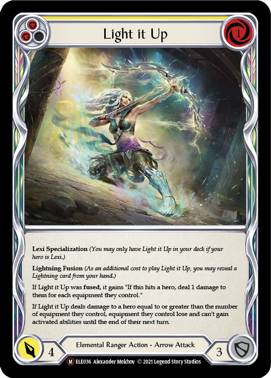 Light it Up [U-ELE036] Unlimited Rainbow Foil | The Gaming-Verse