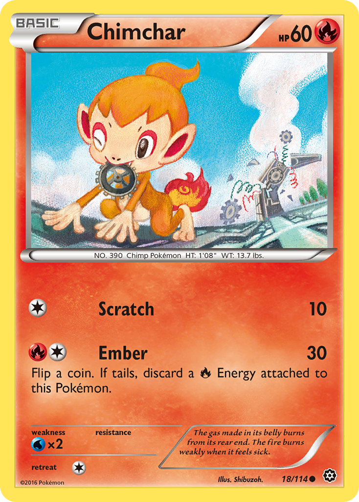 Chimchar (18/114) [XY: Steam Siege] | The Gaming-Verse