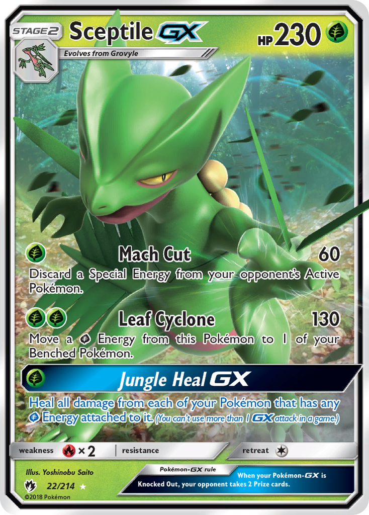 Sceptile GX (22/214) [Sun & Moon: Lost Thunder] | The Gaming-Verse