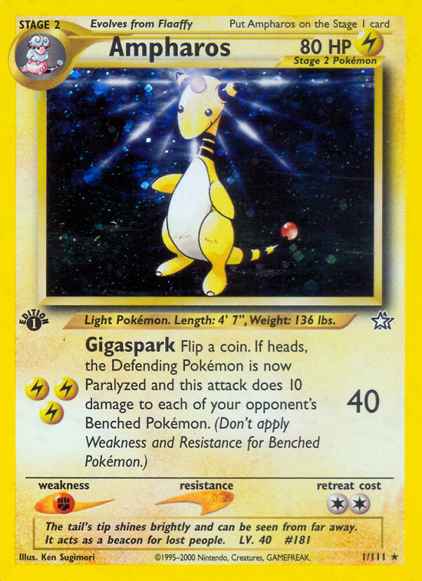 Ampharos (1/111) [Neo Genesis 1st Edition] | The Gaming-Verse